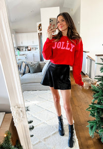 “JOLLY” CHRISTMAS CREW NECK