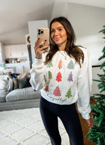 “BE MERRY AND BRIGHT” CHRISTMAS CREW NECK