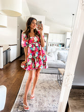 Load image into Gallery viewer, FLORAL BABYDOLL MINI DRESS