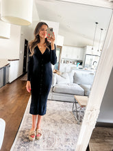 Load image into Gallery viewer, LONG SLEEVE KNIT MIDI DRESS
