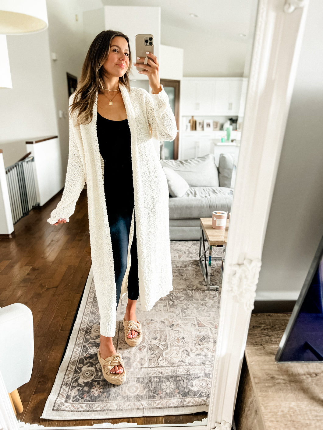 LONG POPCORN CARDIGAN