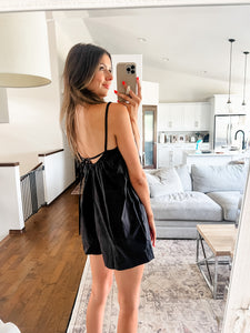 LOOSE FIT BACK-TIE ROMPER