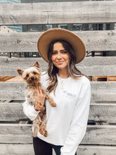 Load image into Gallery viewer, PARKER AND POPPY CREW NECK - WHITE