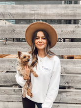 Load image into Gallery viewer, PARKER AND POPPY CREW NECK - WHITE