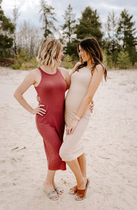 NOVA RIBBED MIDI DRESS (4 COLOURS) - FINAL SALE