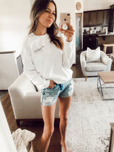 Load image into Gallery viewer, PARKER AND POPPY CREW NECK - WHITE