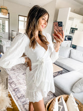 Load image into Gallery viewer, JULIETTE EYELET WRAP DRESS