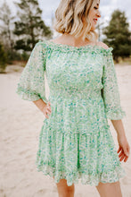 Load image into Gallery viewer, KINSLEY OFF SHOULDER FLORAL MINI DRESS - FINAL SALE