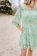 Load image into Gallery viewer, KINSLEY OFF SHOULDER FLORAL MINI DRESS - FINAL SALE