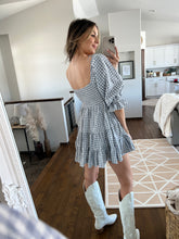 Load image into Gallery viewer, GEORGIA GINGHAM MINI DRESS