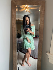 KINSLEY OFF SHOULDER FLORAL MINI DRESS - FINAL SALE