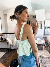Load image into Gallery viewer, DAPHNE LIME GINGHAM TOP