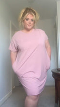 Load image into Gallery viewer, ANNE PINK T-SHIRT DRESS (XL-2XL)