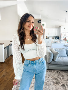 JILLIAN CROTCHET CROP TOP