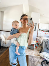 Load image into Gallery viewer, DAPHNE LIME GINGHAM TOP