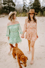 Load image into Gallery viewer, KINSLEY OFF SHOULDER FLORAL MINI DRESS - FINAL SALE