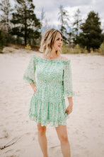 Load image into Gallery viewer, KINSLEY OFF SHOULDER FLORAL MINI DRESS - FINAL SALE