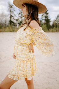 KINSLEY OFF SHOULDER FLORAL MINI DRESS - FINAL SALE