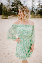 Load image into Gallery viewer, KINSLEY OFF SHOULDER FLORAL MINI DRESS - FINAL SALE