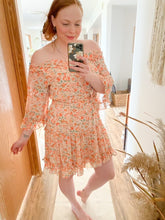 Load image into Gallery viewer, KINSLEY OFF SHOULDER FLORAL MINI DRESS - FINAL SALE